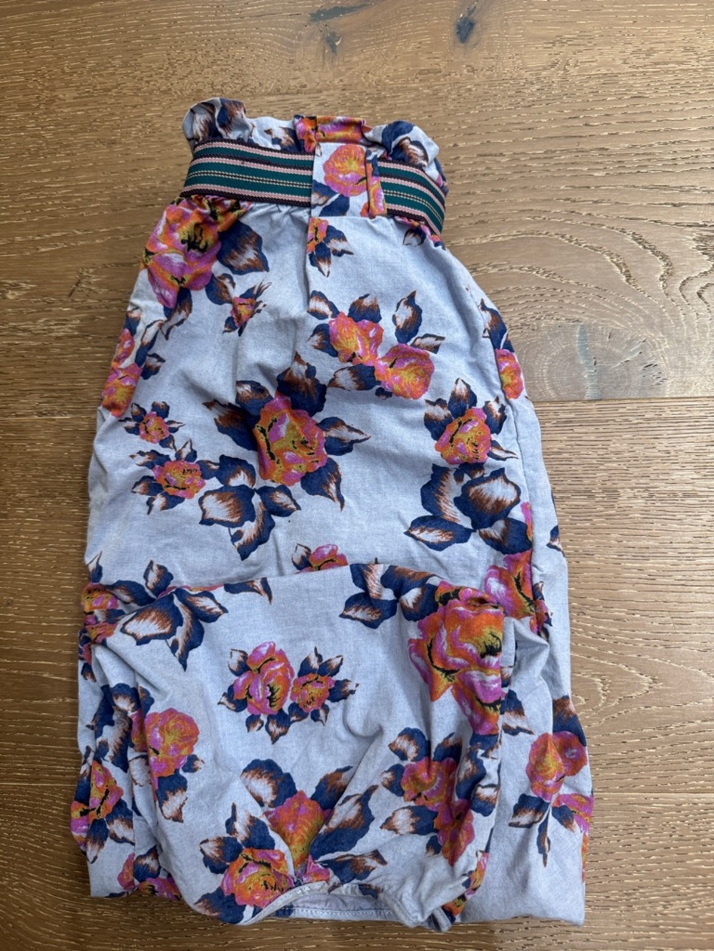 Suno Floral Paperbag Waist Pants Tie Belt Lightweight Boho Chic size M - Picture 4 of 5